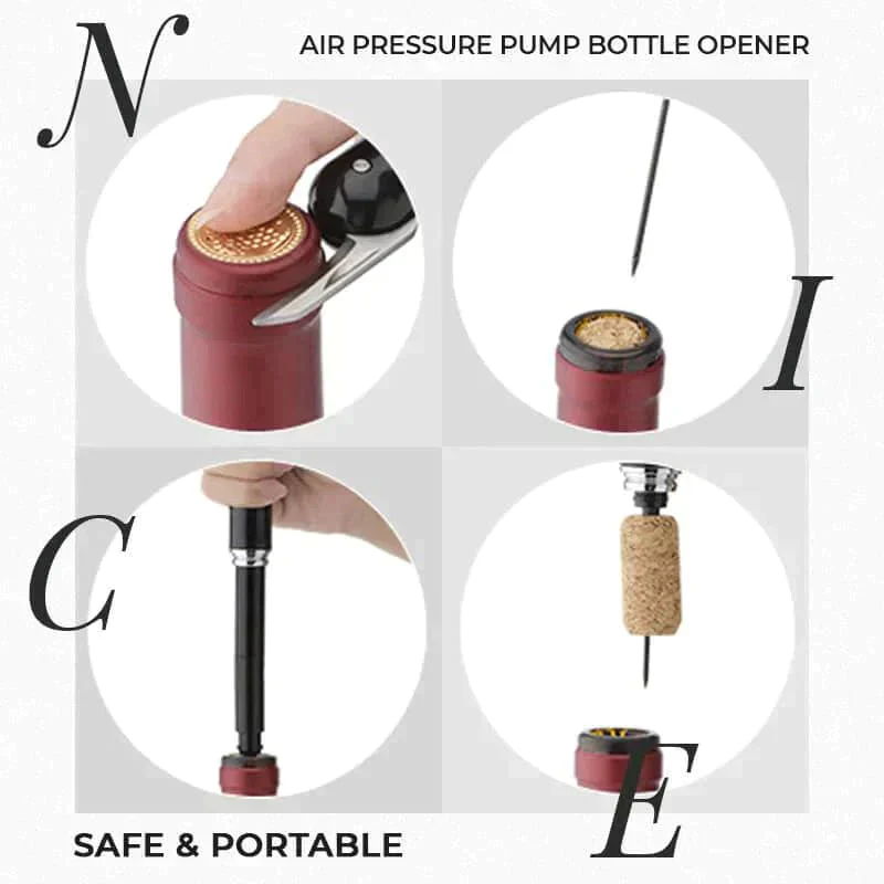 🍷 50% de réduction! ✨ Tire-bouchon à Pression d'Air – Ouvre en 3 Secondes, Design Stylo & Bouchon Inclus 🎁 - Image 3