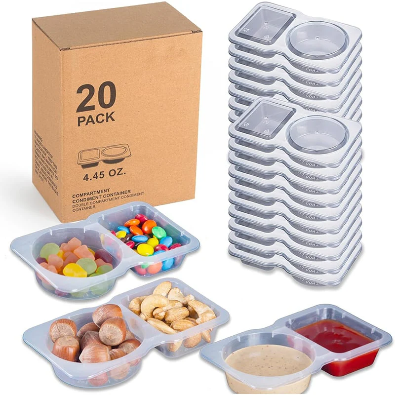 Contenants Réutilisables Alimentaires avec Deux Compartiments - Image 11