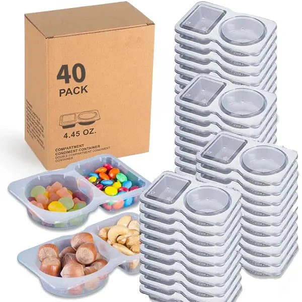Contenants Réutilisables Alimentaires avec Deux Compartiments - Image 15