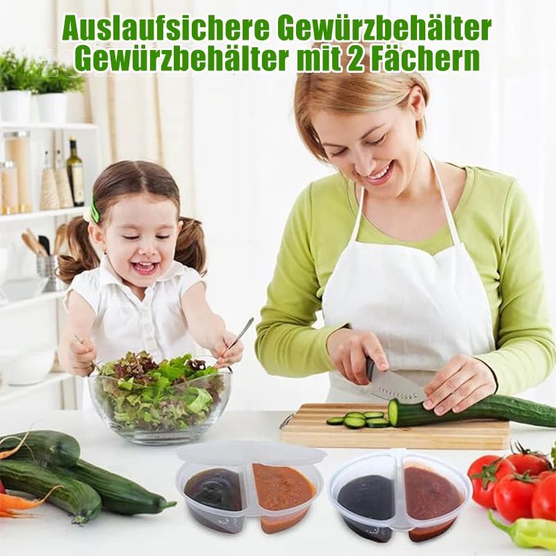 Contenants Réutilisables Alimentaires avec Deux Compartiments - Image 9