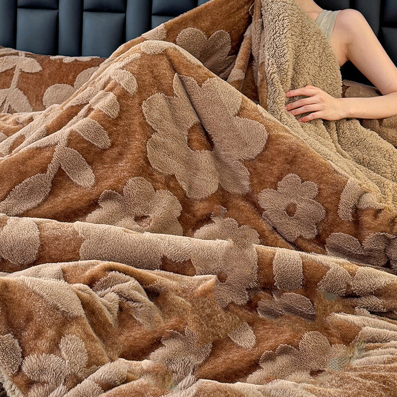 📢📢50 % de réduction !! ⏰Couverture jacquard double épaisseur en peluche - Image 9
