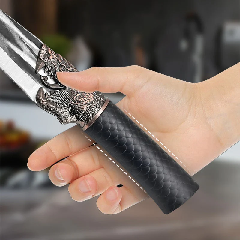 🔥vente rapide pour une durée limitée！Couteau à désosser avec décorations de dragon et étui - Image 6