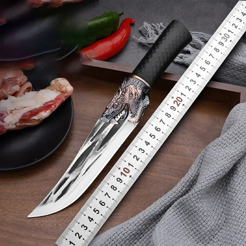 🔥vente rapide pour une durée limitée！Couteau à désosser avec décorations de dragon et étui - Image 8
