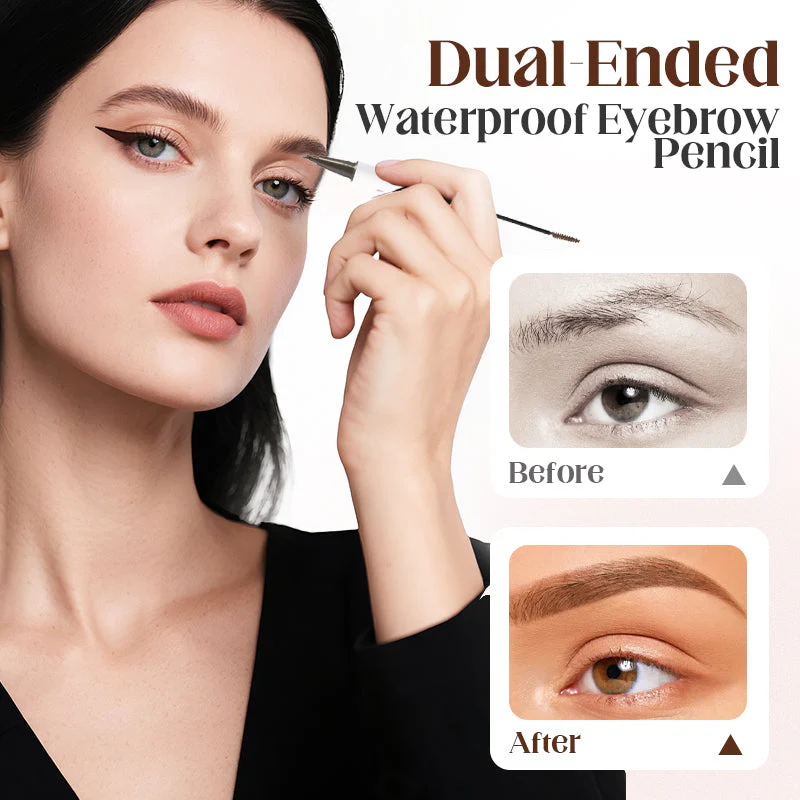 📢📢Achetez-en 1, obtenez-en 1 gratuitement✨Crayon à sourcils double embout et pinceau, résistant à l'eau