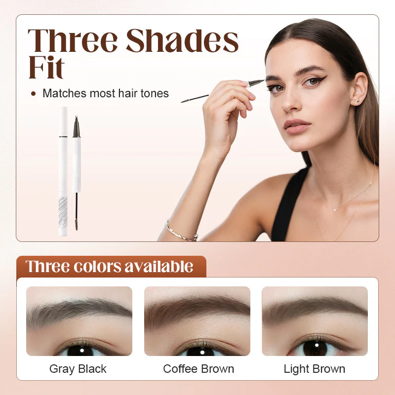 📢📢Achetez-en 1, obtenez-en 1 gratuitement✨Crayon à sourcils double embout et pinceau, résistant à l'eau - Image 7