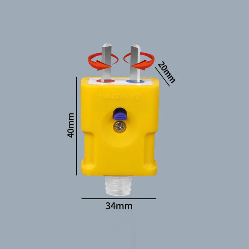 📢📢Achetez-en 1, obtenez-en 1 gratuitement⏰Fiche électrique rotative à deux broches à double mode - Image 12