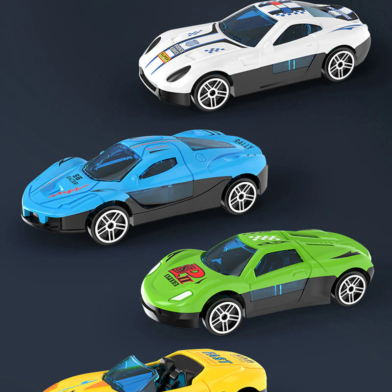 🏎️Que la course commence !⚡Deux fois plus de piste, deux fois plus de plaisir🏆Pas besoin de piles, juste de la vitesse pure ! - ✨【Ensemble de piste de course avec double lanceur de voitures pour enfants】✨ - Image 7