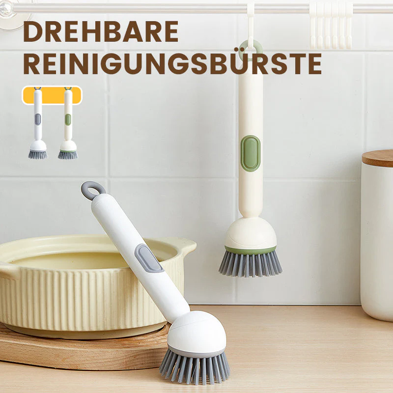 📢📢50 % de réduction !! ⏰Brosse de nettoyage rotative avec long manche pour la vaisselle et les casseroles
