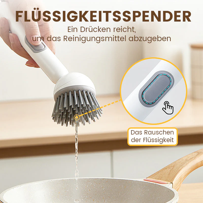 📢📢50 % de réduction !! ⏰Brosse de nettoyage rotative avec long manche pour la vaisselle et les casseroles - Image 5