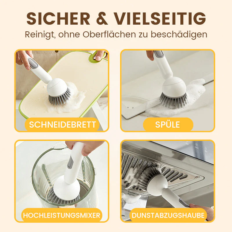 📢📢50 % de réduction !! ⏰Brosse de nettoyage rotative avec long manche pour la vaisselle et les casseroles - Image 7