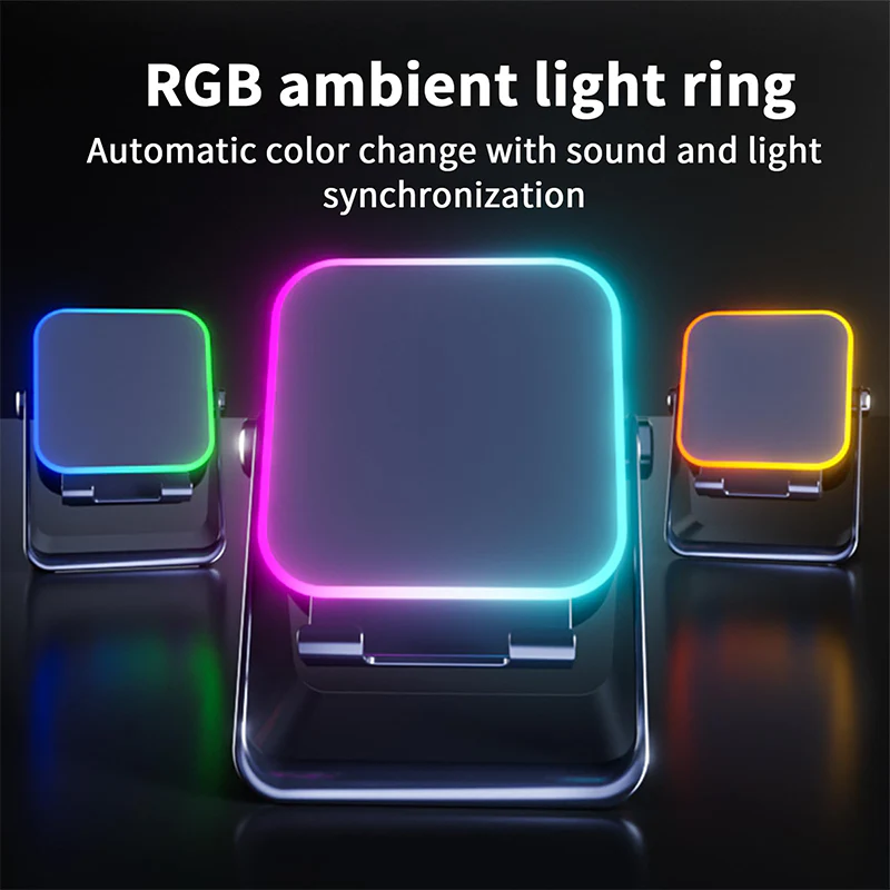📢📢60 % DE RÉDUCTION !!! ✨Enceinte Bluetooth sans fil à induction 5 en 1 avec support réglable pour téléphone - Image 5