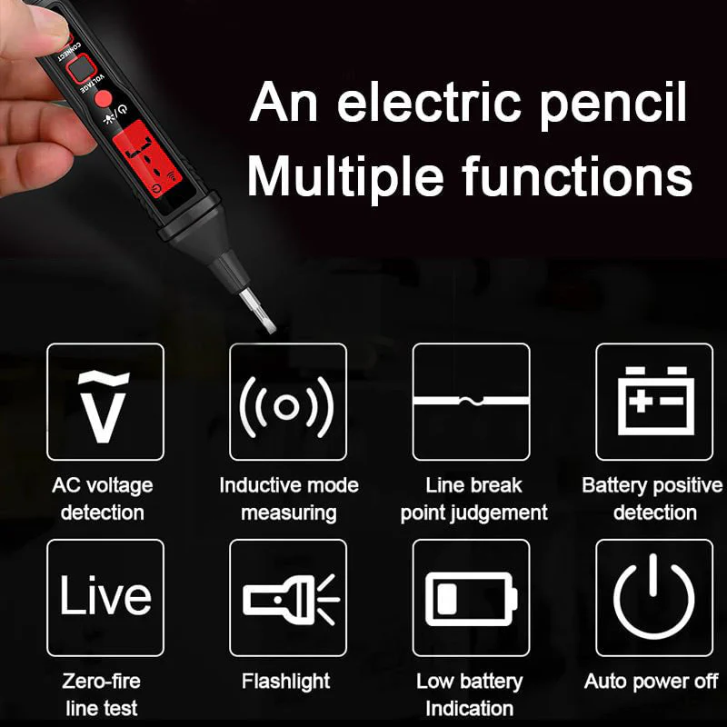 ⏰⏰⏰12 dernières heures : Grande vente🔥Stylo de mesure de tension électrique spécial avec écran LCD - Image 2