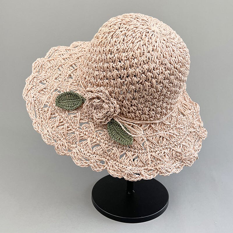 👒Élégant Chapeau de Paille au Crochet avec Détail à Volants🌷 - Image 14