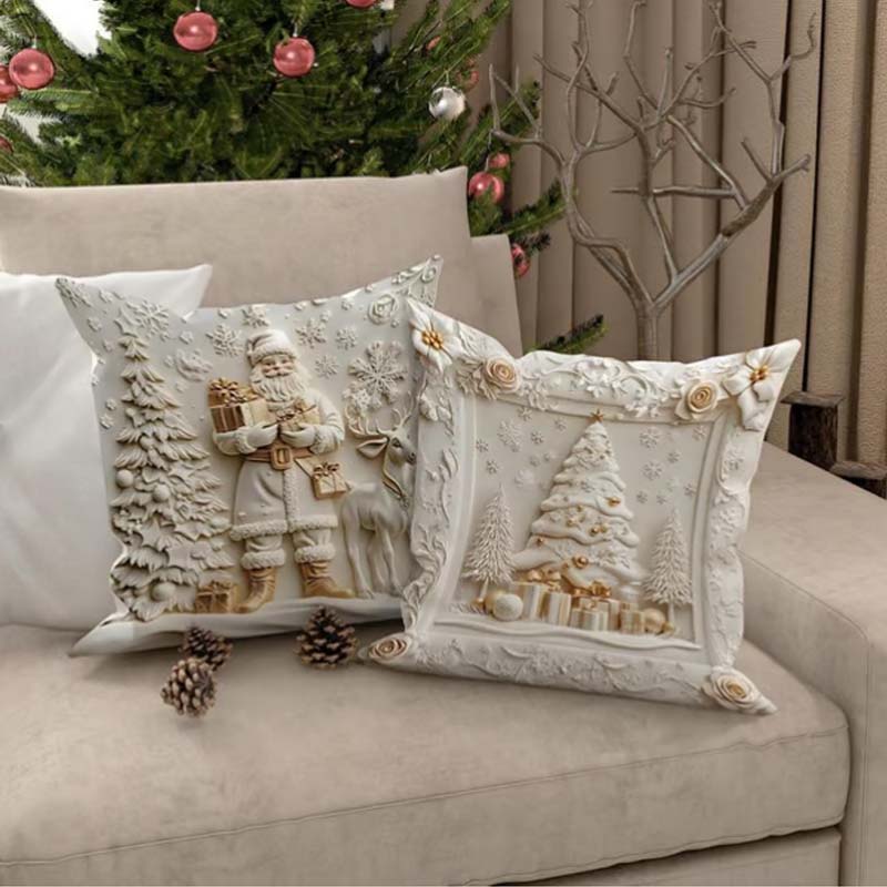 🎅Des idées cadeaux de Noël géniales, à seulement 5 € chacune !🎁 Housses de coussin sur le thème de Noël🛋️ - Image 6