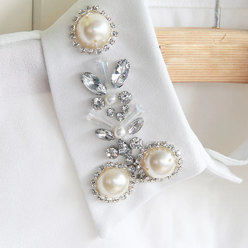 📢📢60 % de réduction !!!✨Élégant faux col en fausses perles et strass - Image 4