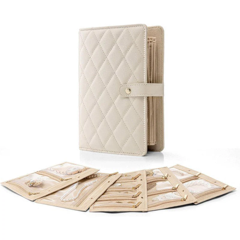 📢📢55% DE RÉDUCTION !!!✨Élégant sac de rangement portable à carreaux pour bijoux