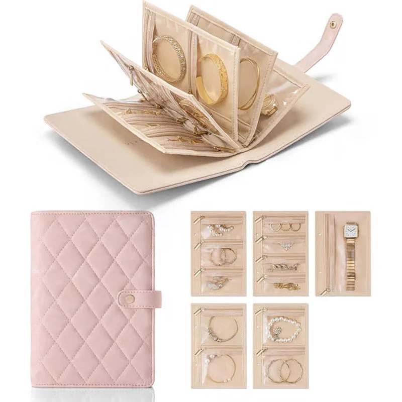 📢📢55% DE RÉDUCTION !!!✨Élégant sac de rangement portable à carreaux pour bijoux - Image 2