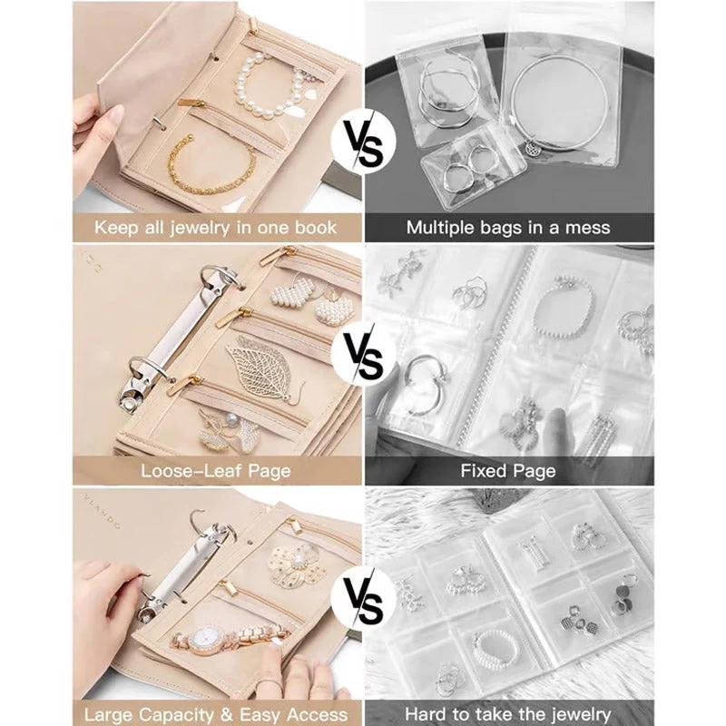 📢📢55% DE RÉDUCTION !!!✨Élégant sac de rangement portable à carreaux pour bijoux - Image 4