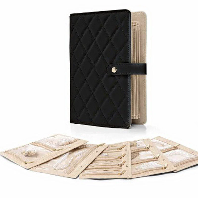 📢📢55% DE RÉDUCTION !!!✨Élégant sac de rangement portable à carreaux pour bijoux - Image 9