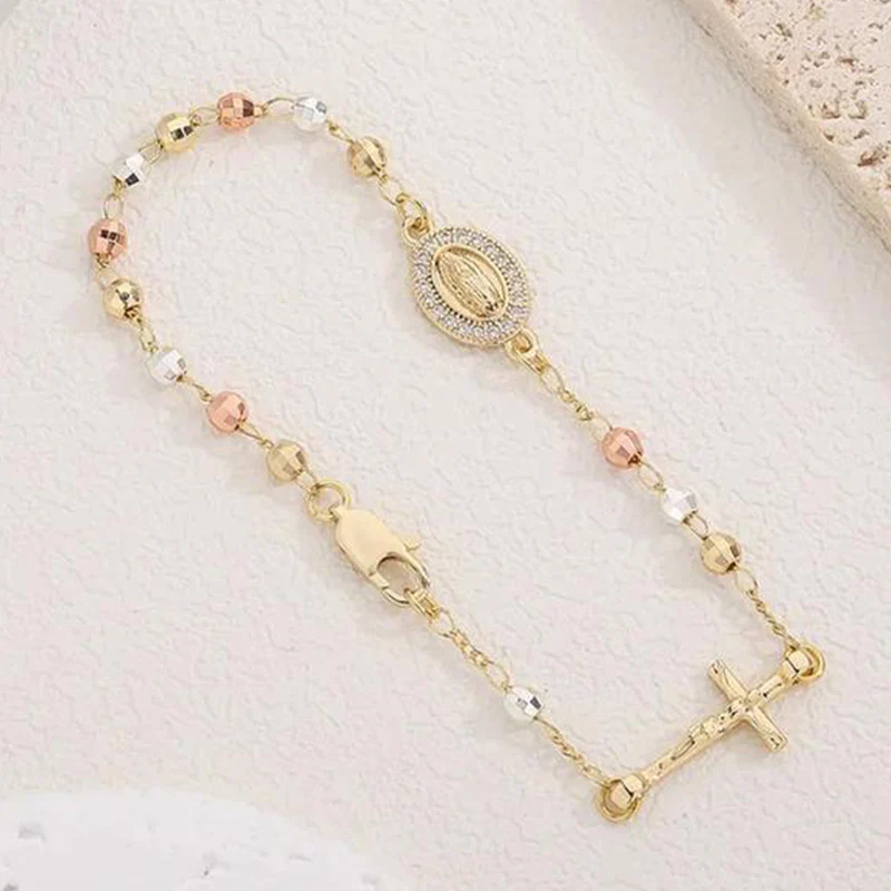 📢📢50 % de réduction !!!✝️Bracelet élégant avec croix en strass - Image 6