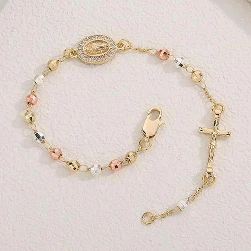📢📢50 % de réduction !!!✝️Bracelet élégant avec croix en strass - Image 7