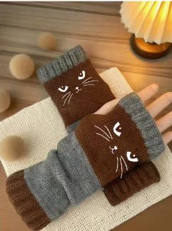 🎁 Promotion du dernier jour 49 % DE RÉDUCTION 🐱 Gants tricotés pour femmes avec motif chat — Pour des mains au chaud et des doigts libres 🧶 - Image 11