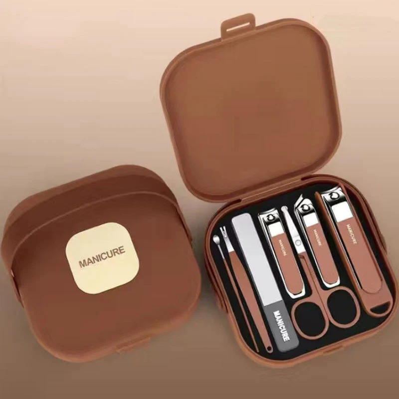 Ensemble de 7 Pièces de Manucure Portable avec Coupe-Ongles - Image 10