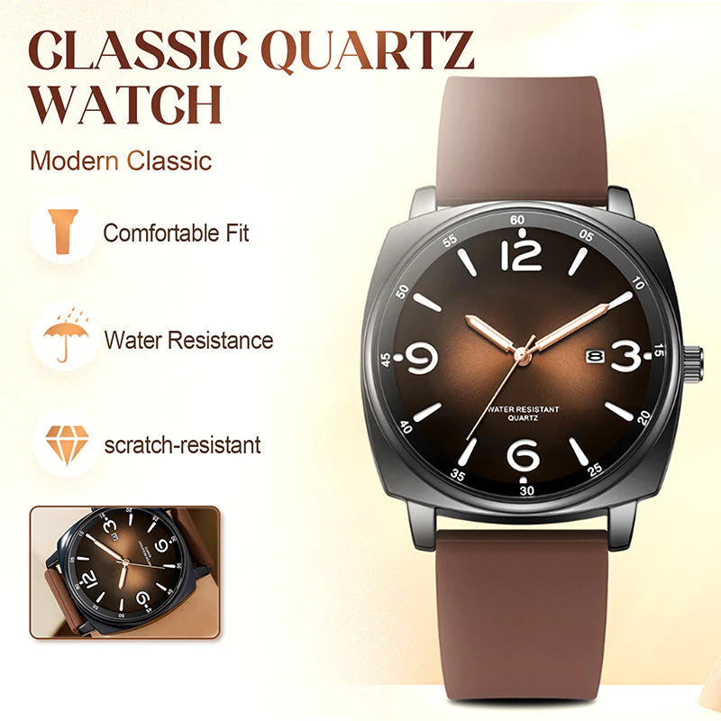 📢📢70 % de réduction !! ⏰Montre quartz classique décontractée pour tous les jours - Image 3