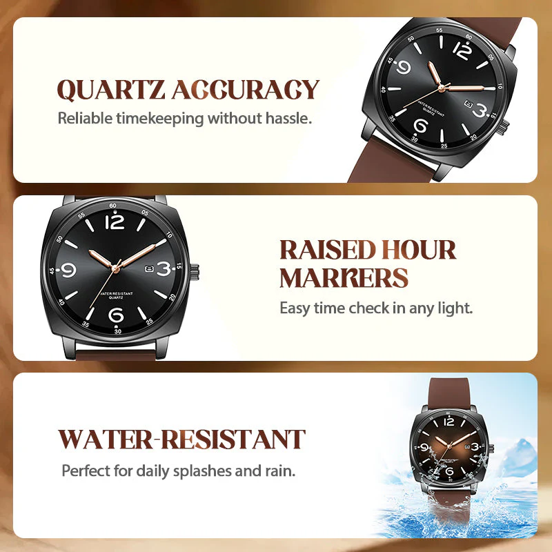 📢📢70 % de réduction !! ⏰Montre quartz classique décontractée pour tous les jours - Image 6