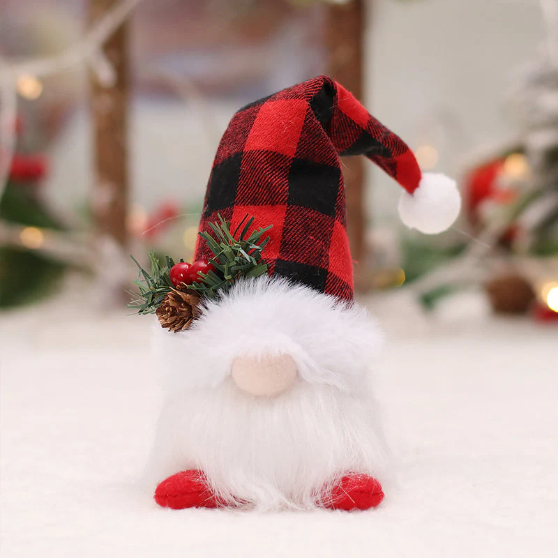 Décoration de Noël à suspendre : guirlande lumineuse avec des gnomes sans visage - Image 11
