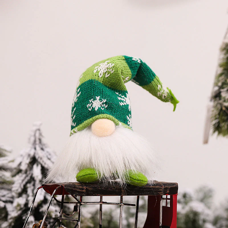 Décoration de Noël à suspendre : guirlande lumineuse avec des gnomes sans visage - Image 17