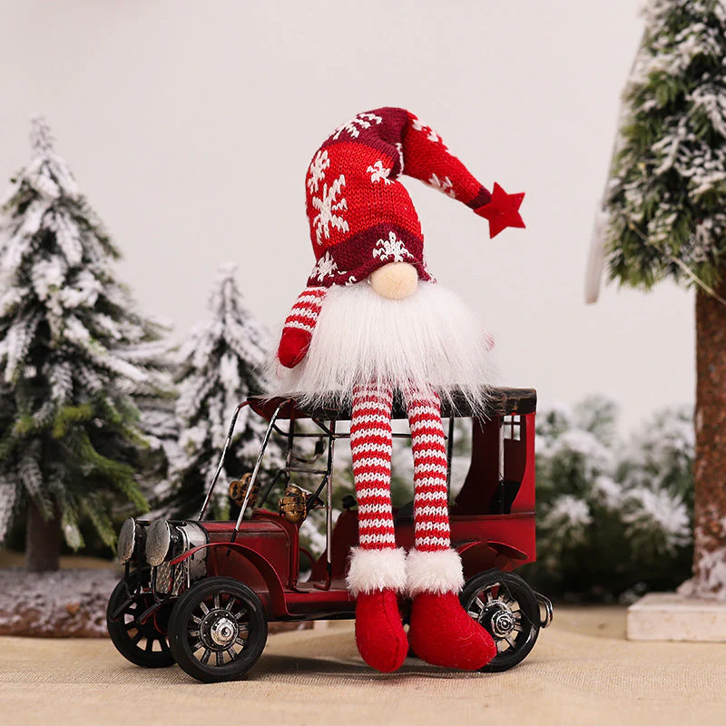 Décoration de Noël à suspendre : guirlande lumineuse avec des gnomes sans visage - Image 19