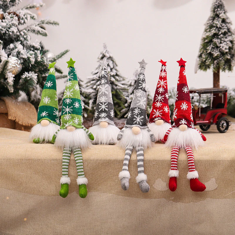 Décoration de Noël à suspendre : guirlande lumineuse avec des gnomes sans visage - Image 6