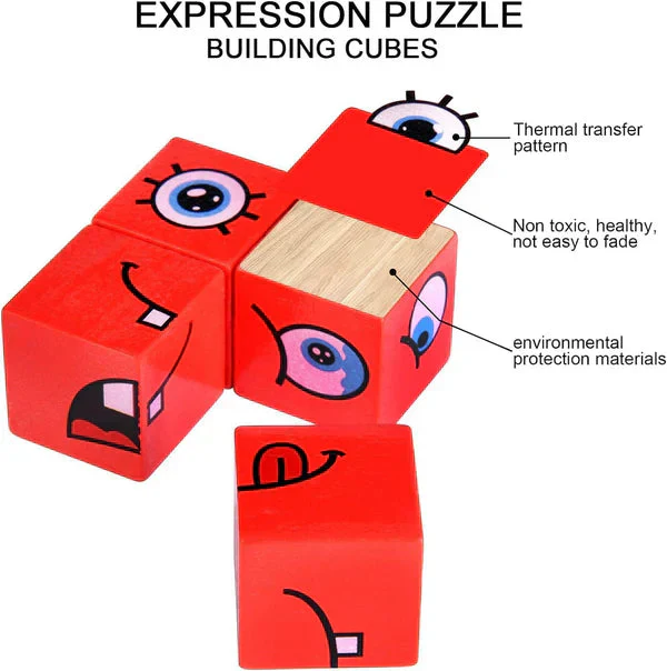 📢📢50% DE RÉDUCTION !!! ✨ Puzzle 5D Changement de Visages - Jeu Familial Interactif, Stimule la Créativité et la Logique des Enfants 👨👩👧👦✨ - Image 4