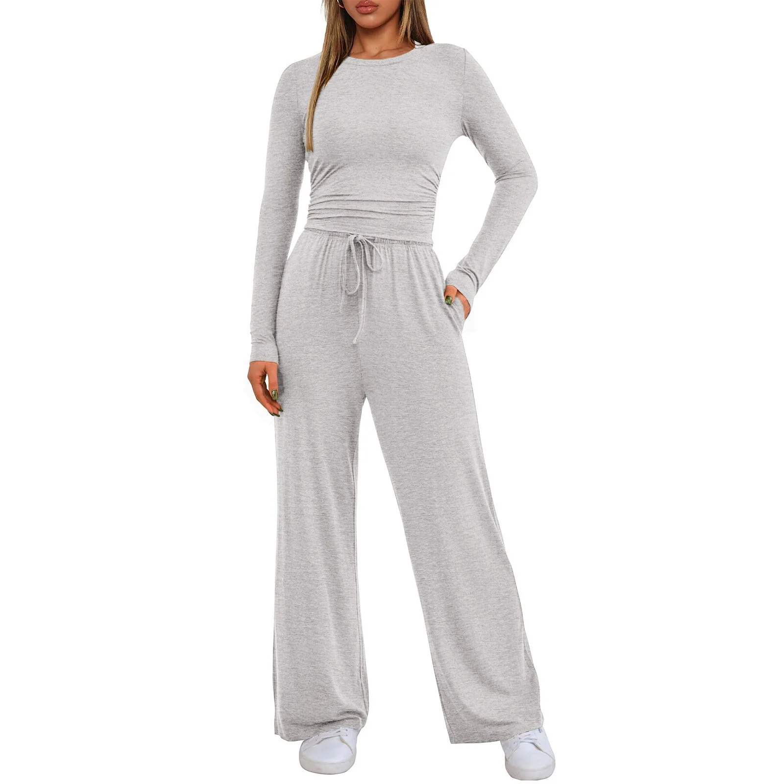 📢📢70% DE RÉDUCTION ! ✨Ensemble pantalon ample à manches longues pour femme 2026 👚 - Image 4