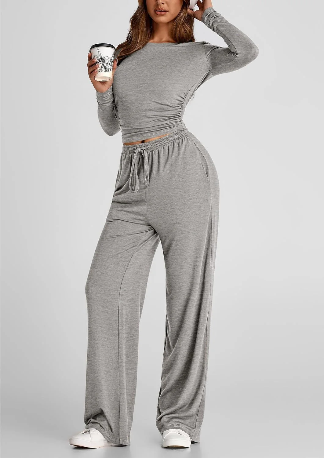 📢📢70% DE RÉDUCTION ! ✨Ensemble pantalon ample à manches longues pour femme 2026 👚 - Image 8