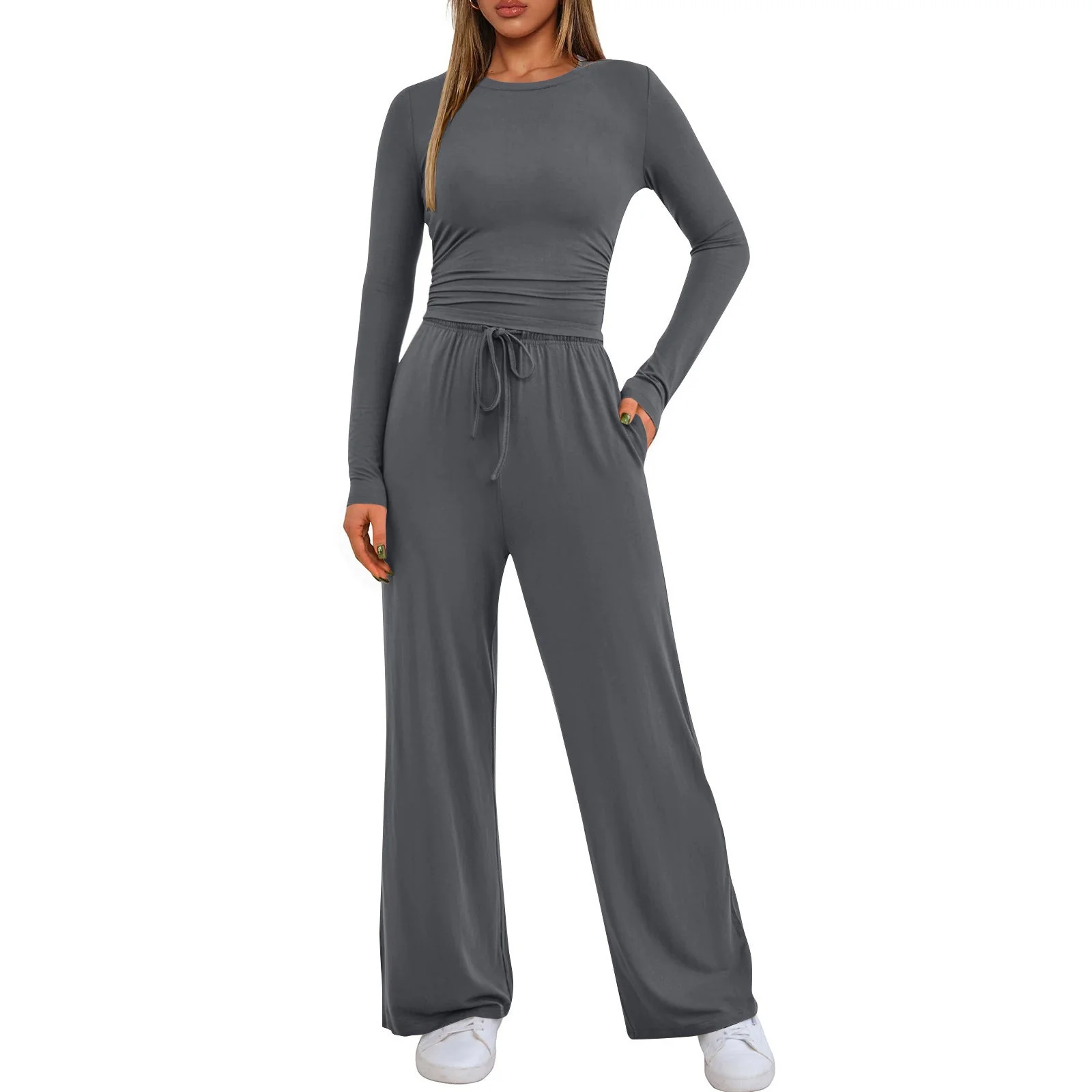 📢📢70% DE RÉDUCTION ! ✨Ensemble pantalon ample à manches longues pour femme 2026 👚 - Image 9