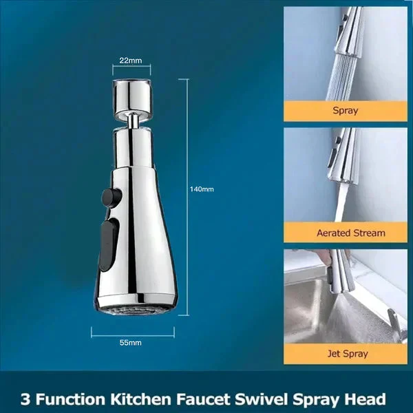 Offre de réduction⌛ Tête d'arrosage de robinet de cuisine rotative 360° à 3 fonctions - Image 10