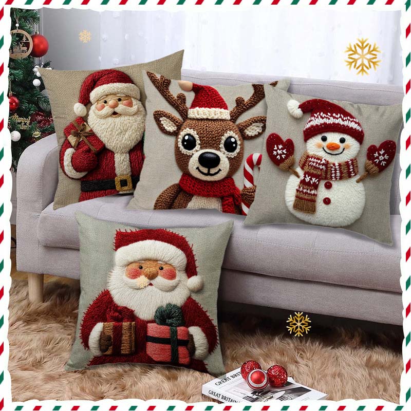 📢📢60% DE RÉDUCTION !!! 🎅Housse de coussin festive avec motif de Noël - Image 11