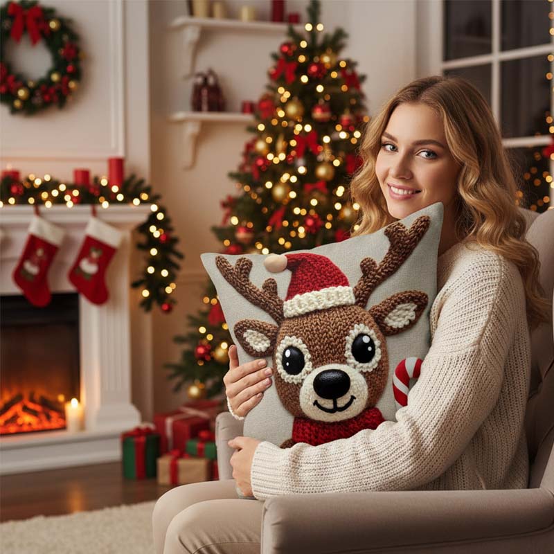 📢📢60% DE RÉDUCTION !!! 🎅Housse de coussin festive avec motif de Noël - Image 4