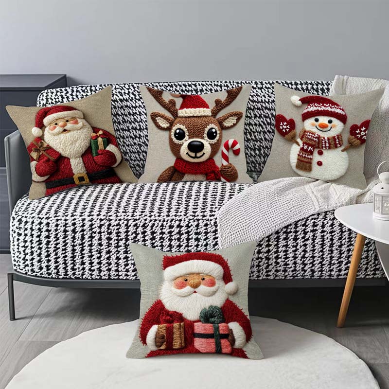 📢📢60% DE RÉDUCTION !!! 🎅Housse de coussin festive avec motif de Noël - Image 7