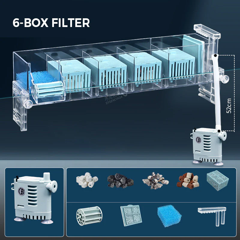 🏆50% de réduction pour une durée limitée💦🐟 Boîte de filtre circulant de réservoir de poissons avec pompe à eau - Image 15