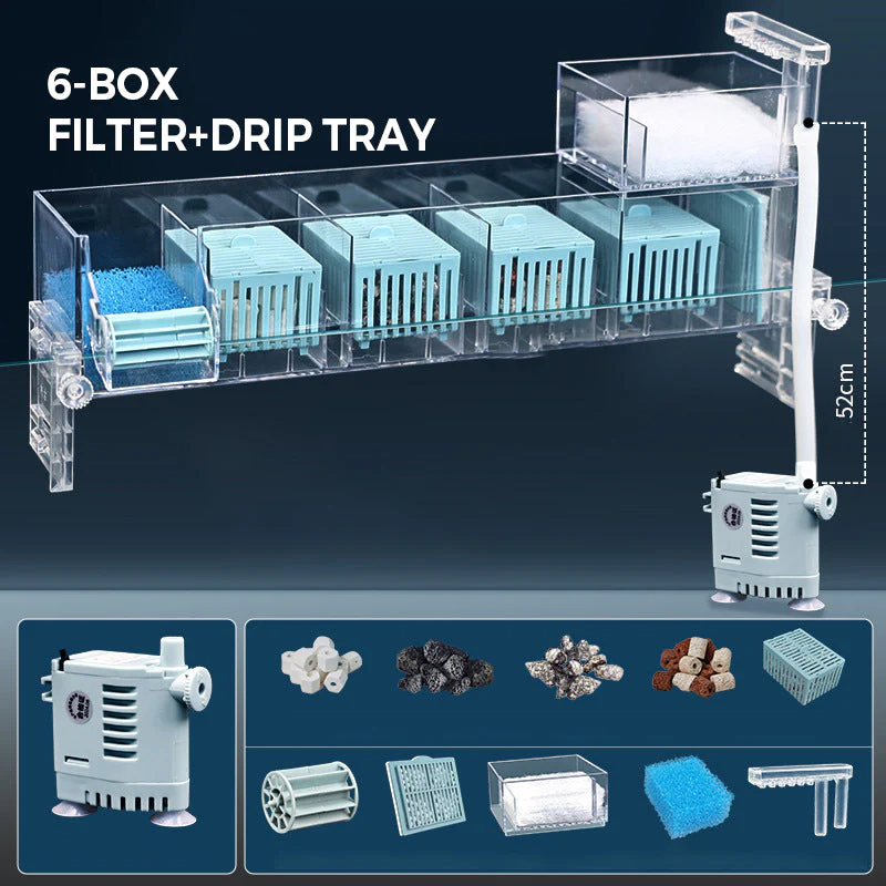 🏆50% de réduction pour une durée limitée💦🐟 Boîte de filtre circulant de réservoir de poissons avec pompe à eau - Image 16