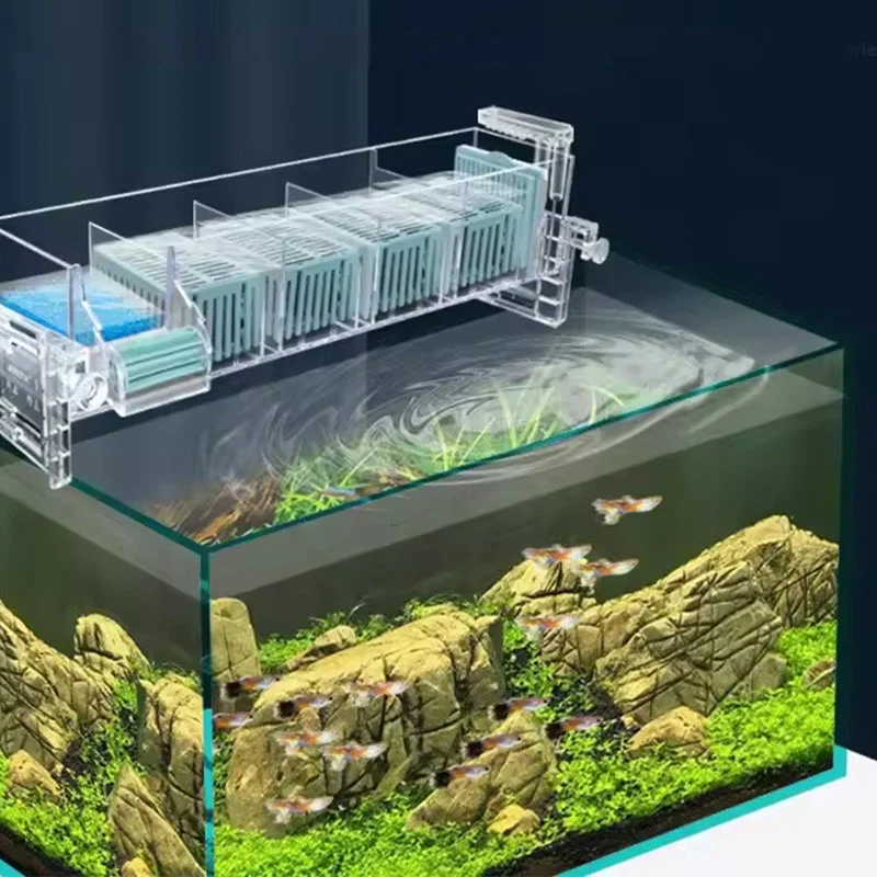 🏆50% de réduction pour une durée limitée💦🐟 Boîte de filtre circulant de réservoir de poissons avec pompe à eau - Image 2