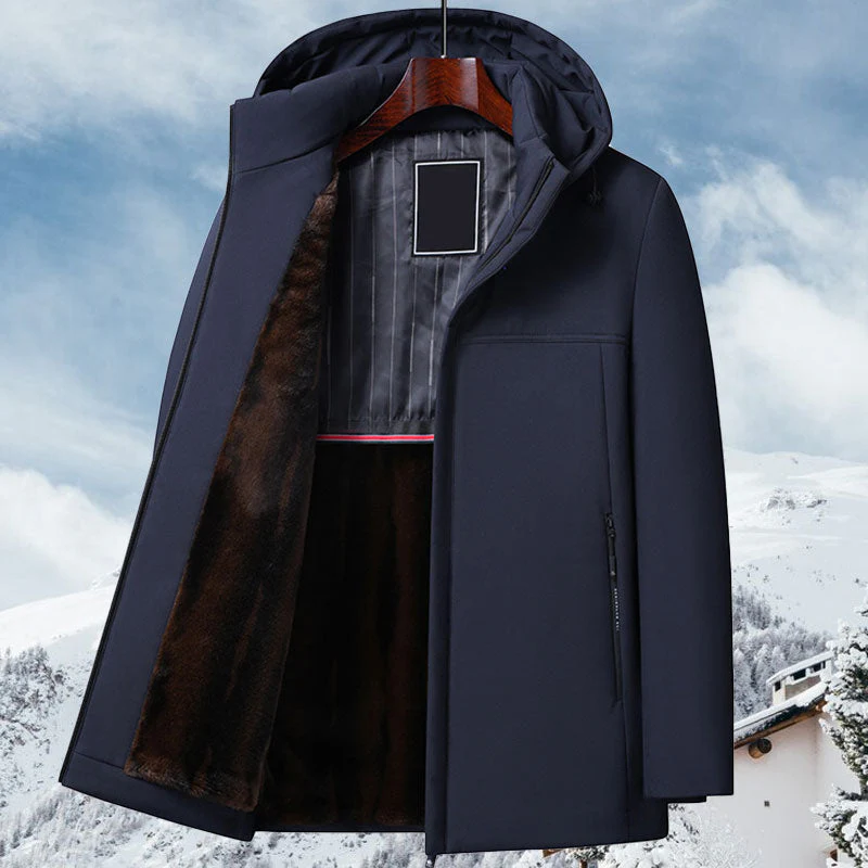 📢📢60 % de réduction !!!🎅Parka thermique épaisse à capuche pour homme - Image 2