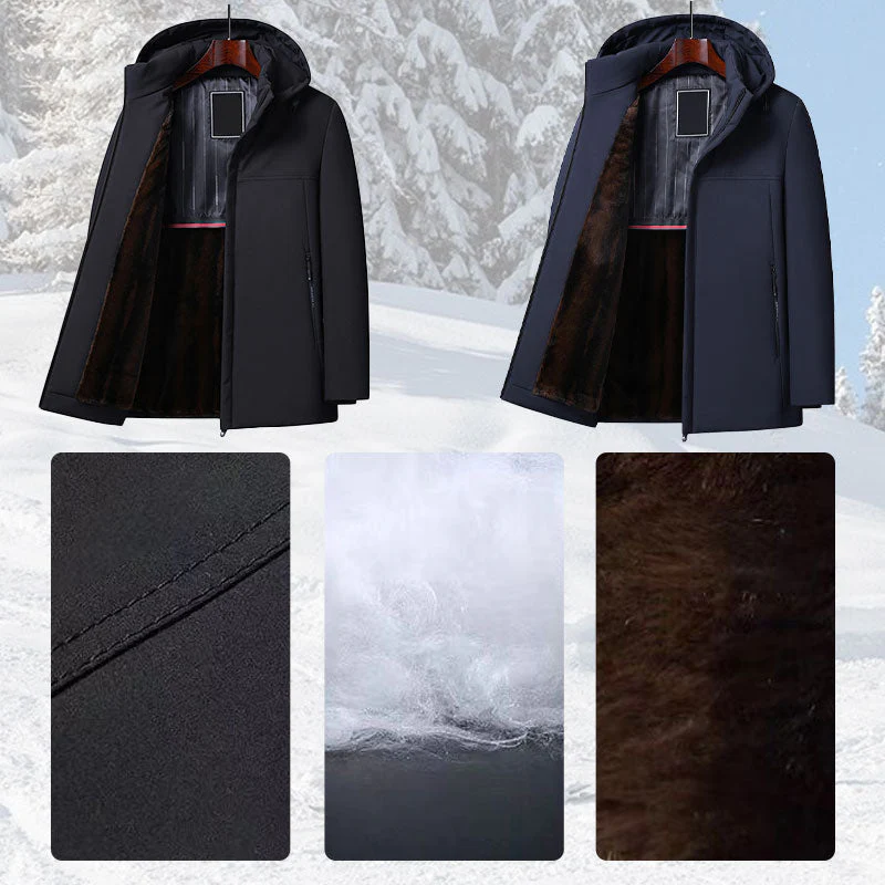 📢📢60 % de réduction !!!🎅Parka thermique épaisse à capuche pour homme - Image 8
