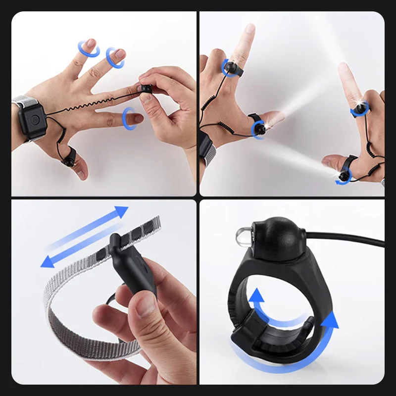 📢50% de réduction ! 📢Lampes de poche rechargeables à LED pour doigts et mains libres - Image 2
