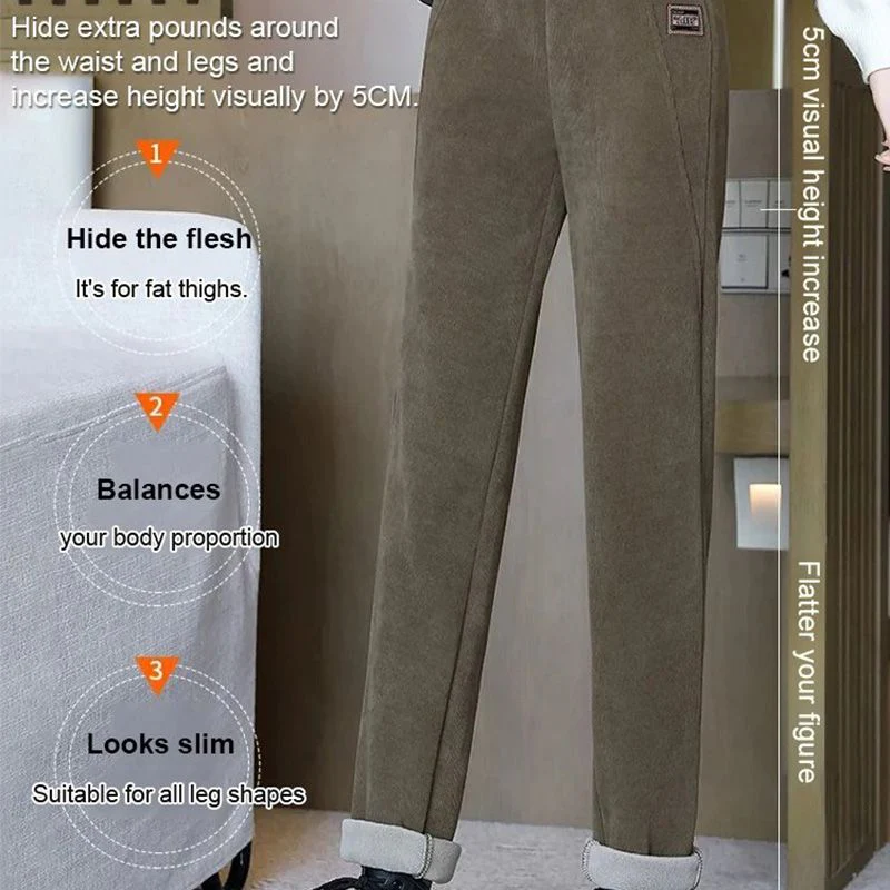 📢📢60% DE RÉDUCTION !!!✨Pantalon chaud à taille haute pour femmes, doublé de polaire - Image 10