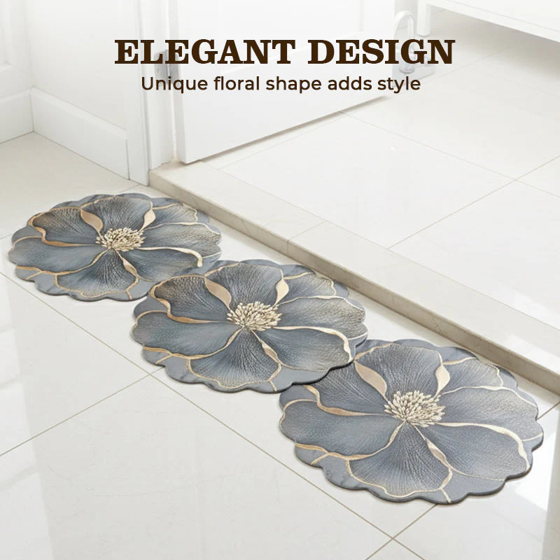 📢📢55 % de réduction !!! ✨Tapis de salle de bain à motif floral à séchage rapide - Image 2