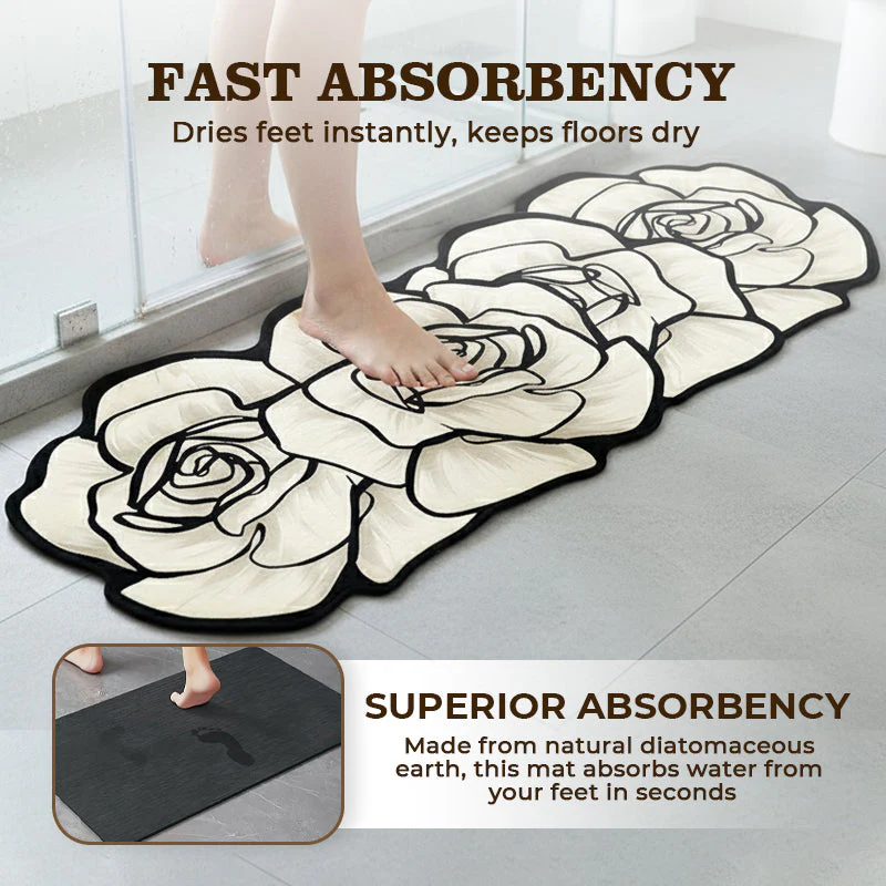 📢📢55 % de réduction !!! ✨Tapis de salle de bain à motif floral à séchage rapide - Image 3